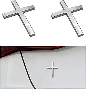 💝Buy 1 get 1 free💥✝️ Metal Jesus Christ Cross Badge Stickers
