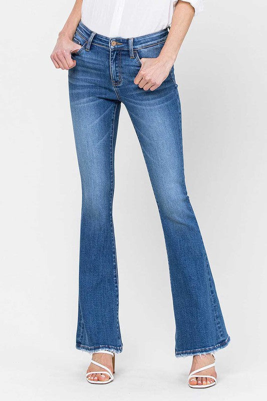 VERVET MID RISE FLARE JEANS KENDALL