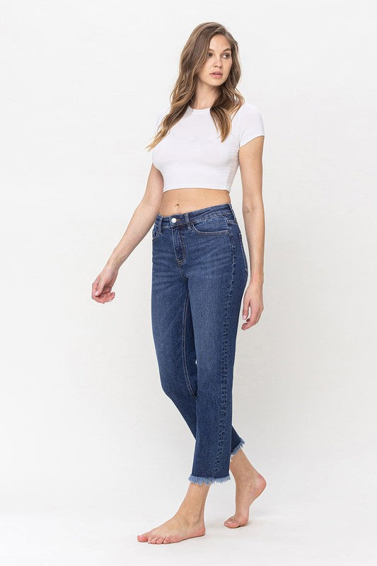 LOVERVET HIGH RISE CROP STRAIGHT FRANKI