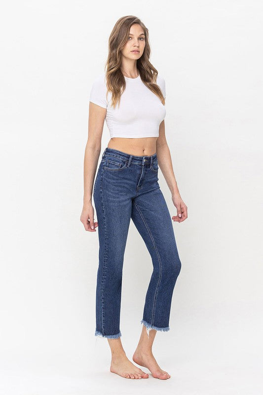 LOVERVET HIGH RISE CROP STRAIGHT FRANKI