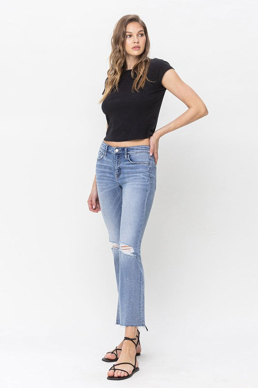 VERVET MID RISE KICK FLARE EDEN