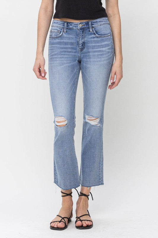 VERVET MID RISE KICK FLARE EDEN
