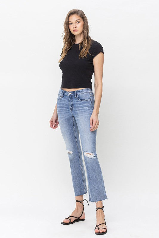 VERVET MID RISE KICK FLARE EDEN