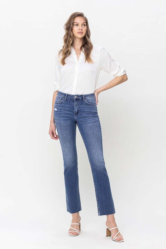 FLYING MONKEY HIGH RISE STRAIGHT RAW HEM PRUDENT PARKER