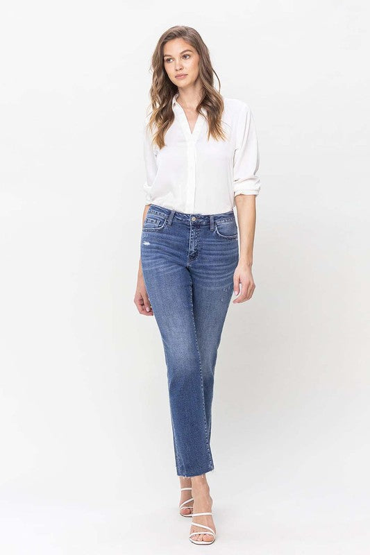 FLYING MONKEY HIGH RISE STRAIGHT RAW HEM PRUDENT PARKER