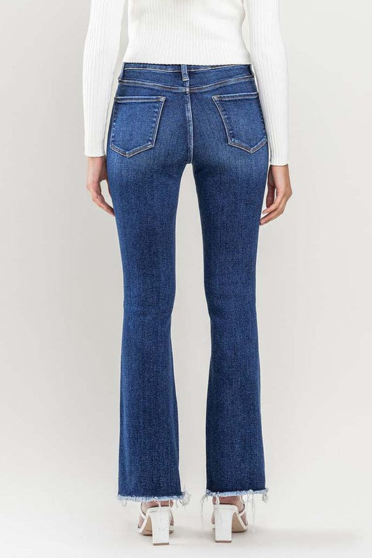 LOVERVET HIGH RISE RAW HEM BOOTCUT JEANS MADISON