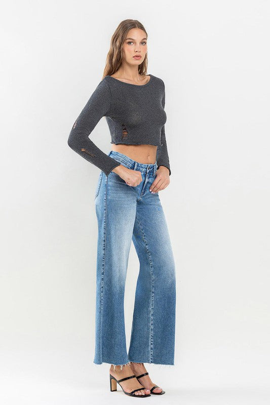 VERVET MID RISE WIDE LEG JEAN VIVIENNE