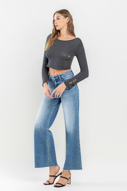 VERVET MID RISE WIDE LEG JEAN VIVIENNE