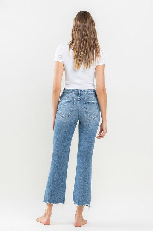 VERVET HIGH RISE CROP WIDE LEG JEAN VIOLET