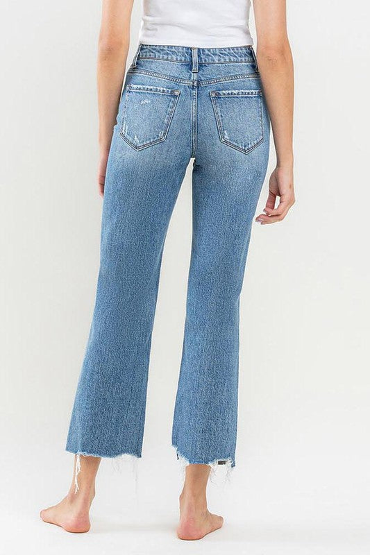 VERVET HIGH RISE CROP WIDE LEG JEAN VIOLET
