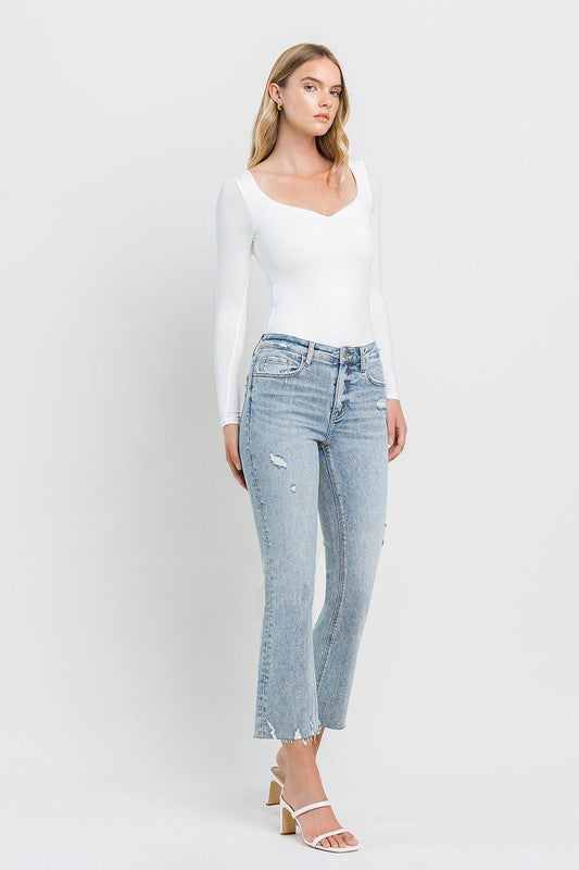 LOVERVET HIGH RISE KICK FLARE JEANS CALLIE