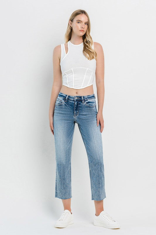 VERVET HIGH RISE STRAIGHT JEAN ROWAN