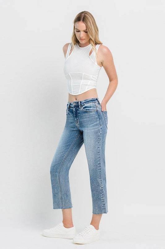 VERVET HIGH RISE STRAIGHT JEAN ROWAN