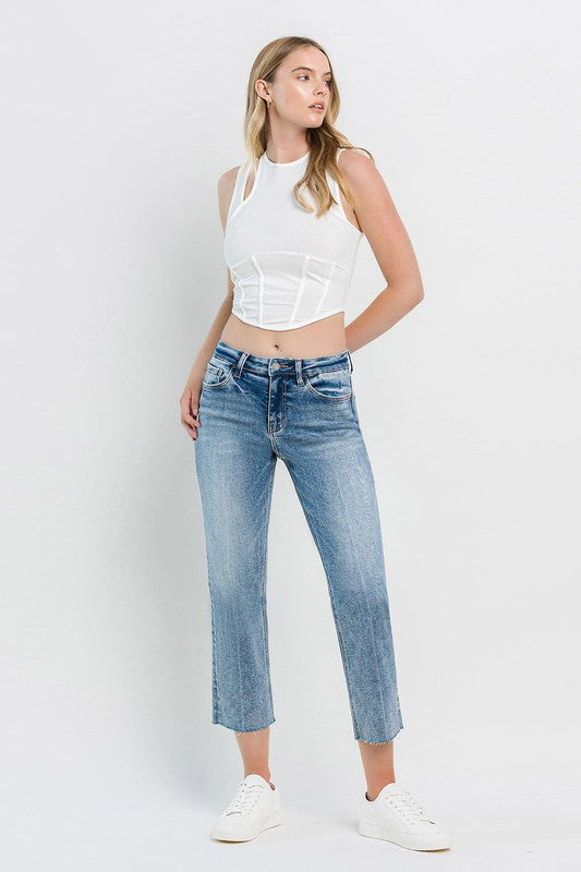 VERVET HIGH RISE STRAIGHT JEAN ROWAN