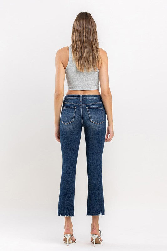 LOVERVET MID RISE CROP MINI BOOTCUT JEANS POLLY