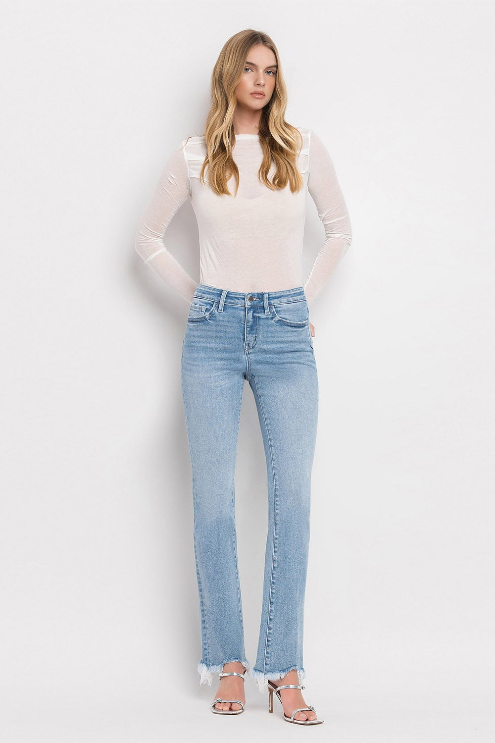 FLYING MONKEY HIGH RISE MINI BOOTCUT JEANS BETTY