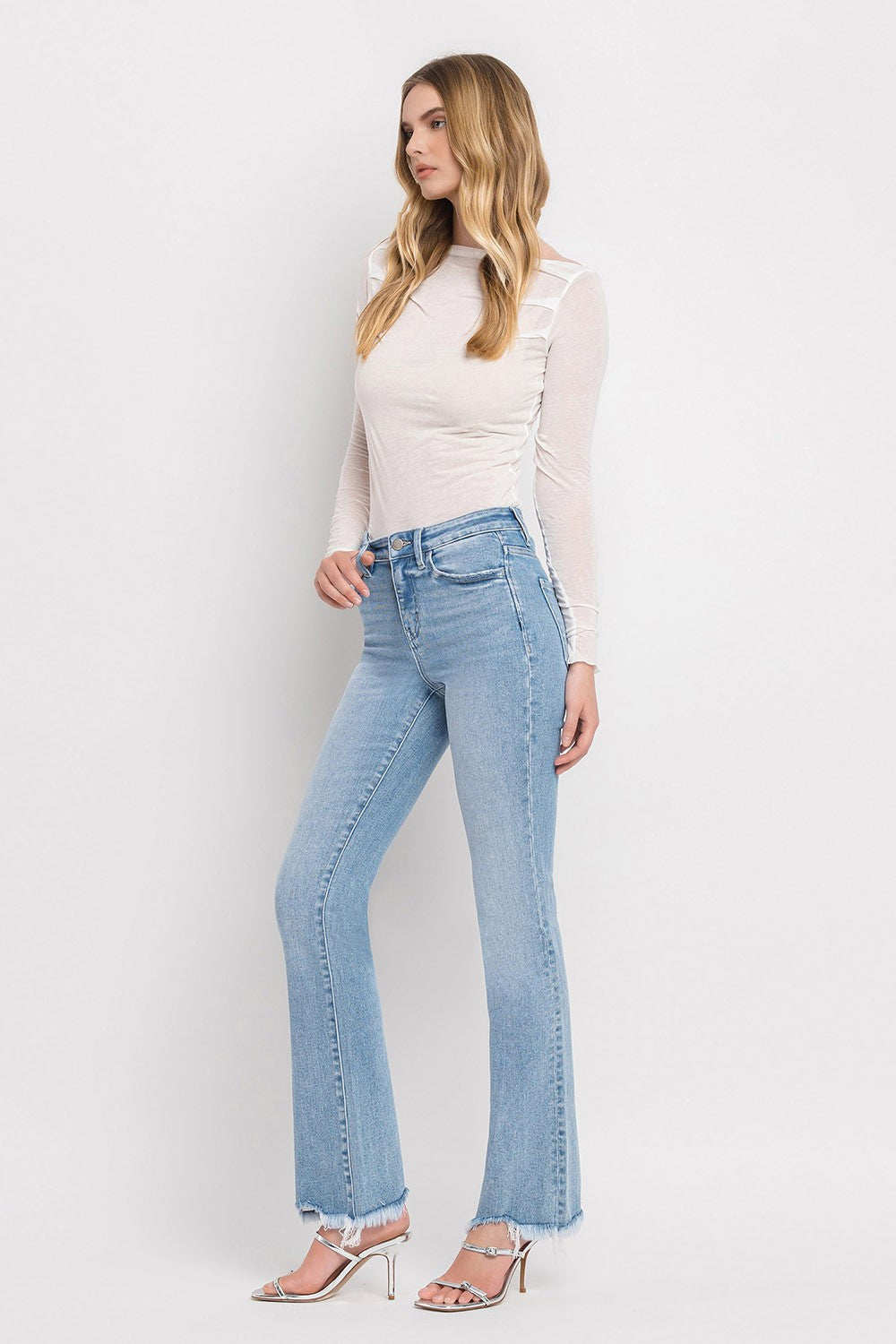 FLYING MONKEY HIGH RISE MINI BOOTCUT JEANS BETTY