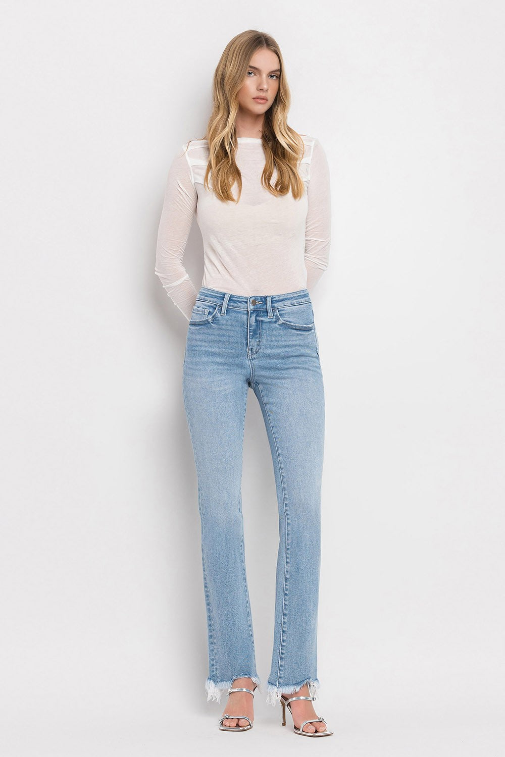 FLYING MONKEY HIGH RISE MINI BOOTCUT JEANS BETTY