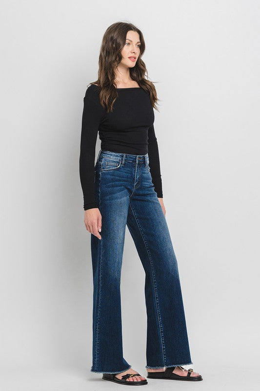 FLYING MONKEY HIGH RISE WIDE LEG JEANS  OLIVIA