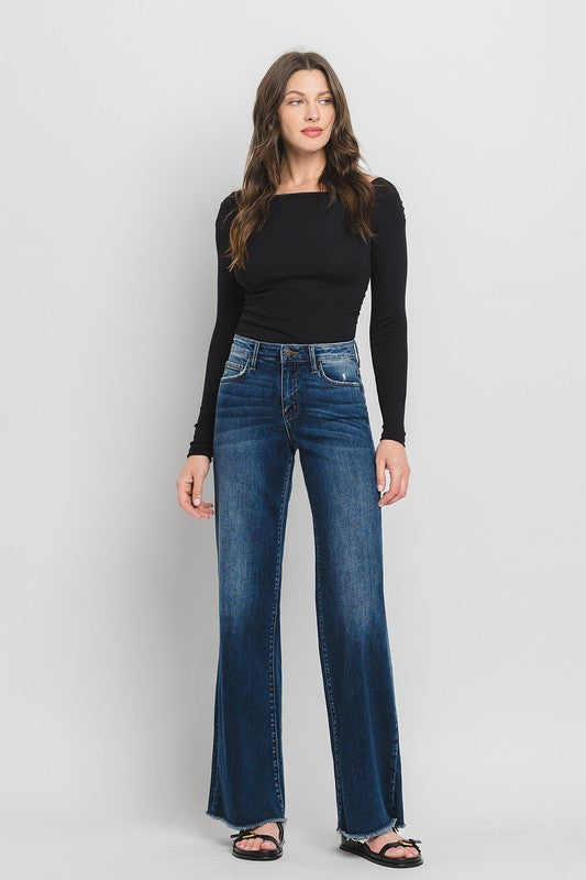 FLYING MONKEY HIGH RISE WIDE LEG JEANS  OLIVIA