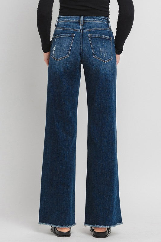 FLYING MONKEY HIGH RISE WIDE LEG JEANS  OLIVIA
