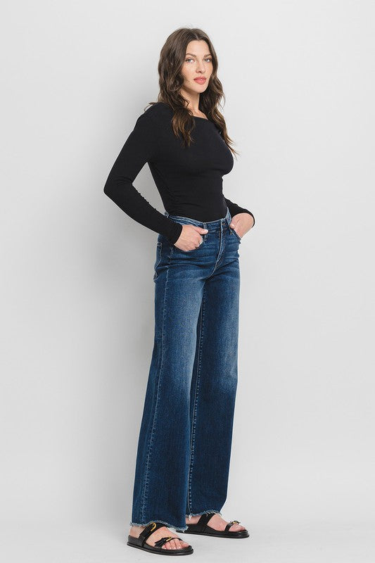 FLYING MONKEY HIGH RISE WIDE LEG JEANS  OLIVIA