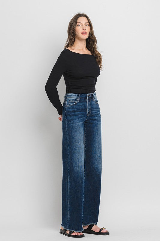 FLYING MONKEY HIGH RISE WIDE LEG JEANS  OLIVIA