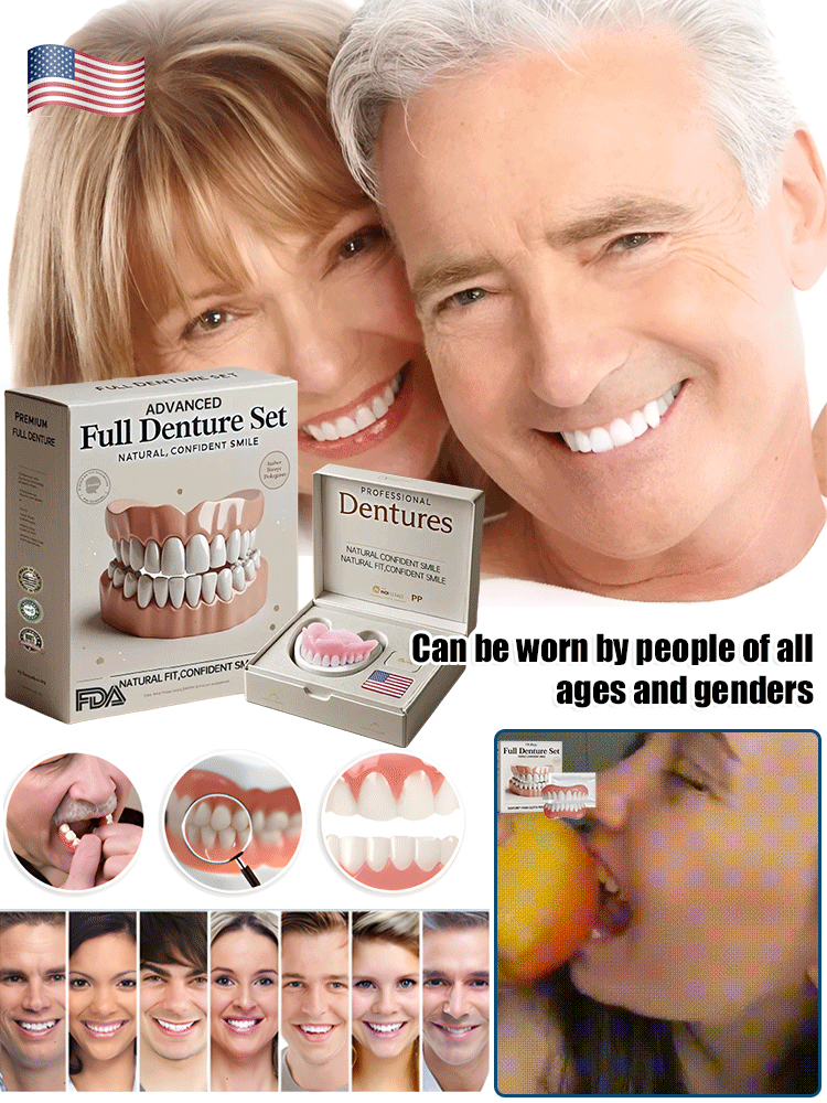 🦷Advanced Customized Full Denture Set🦷  (🔥10,000+ Sold In Last 30 Day)