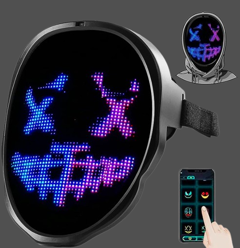 ⏰Limited Time Promotion 49% Off⚡Bluetooth App Control Smart Led Face Masks