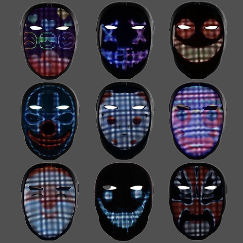⏰Limited Time Promotion 49% Off⚡Bluetooth App Control Smart Led Face Masks