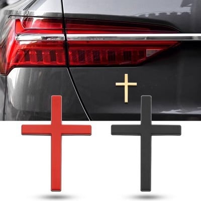 💝Buy 1 get 1 free💥✝️ Metal Jesus Christ Cross Badge Stickers