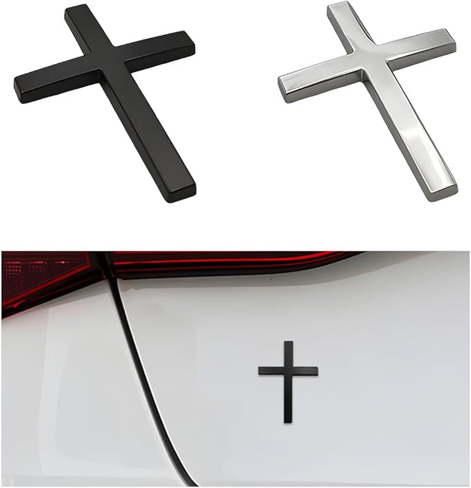 💝Buy 1 get 1 free💥✝️ Metal Jesus Christ Cross Badge Stickers