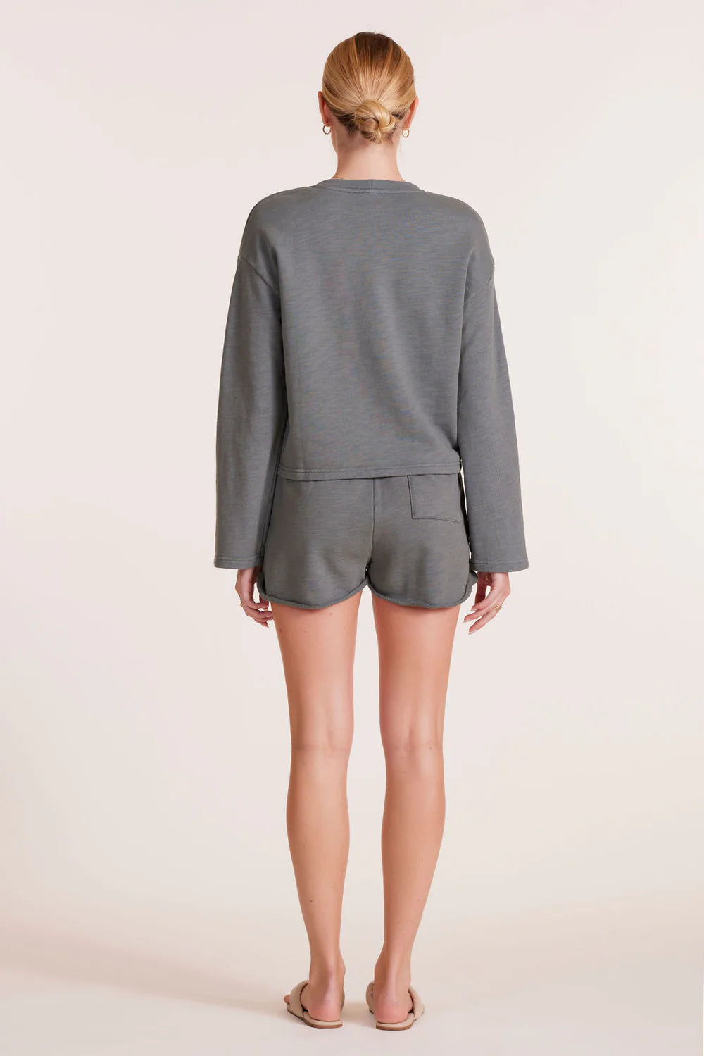 BOBI DARK SAGE ROLL CUFF SHORTS
