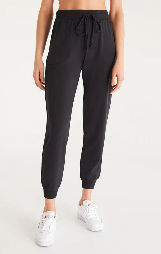 Z SUPPLY BLACK EASY FLEECE JOGGERS