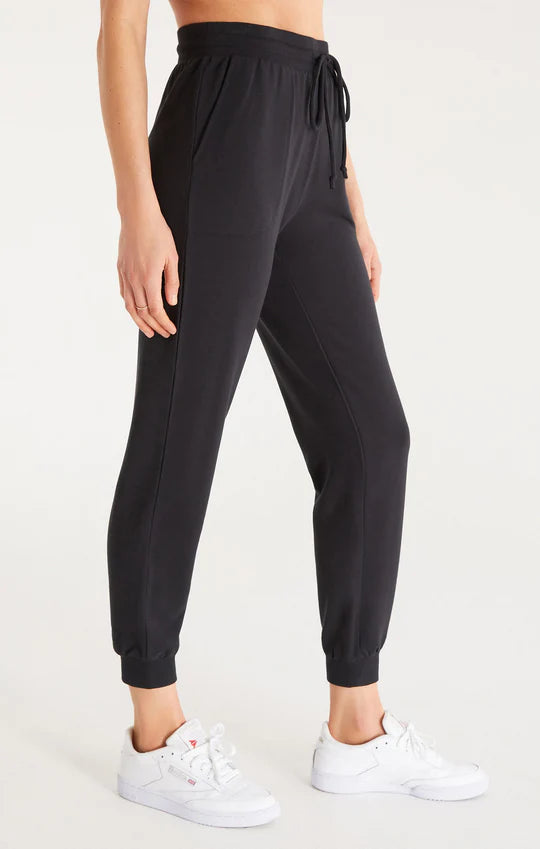 Z SUPPLY BLACK EASY FLEECE JOGGERS