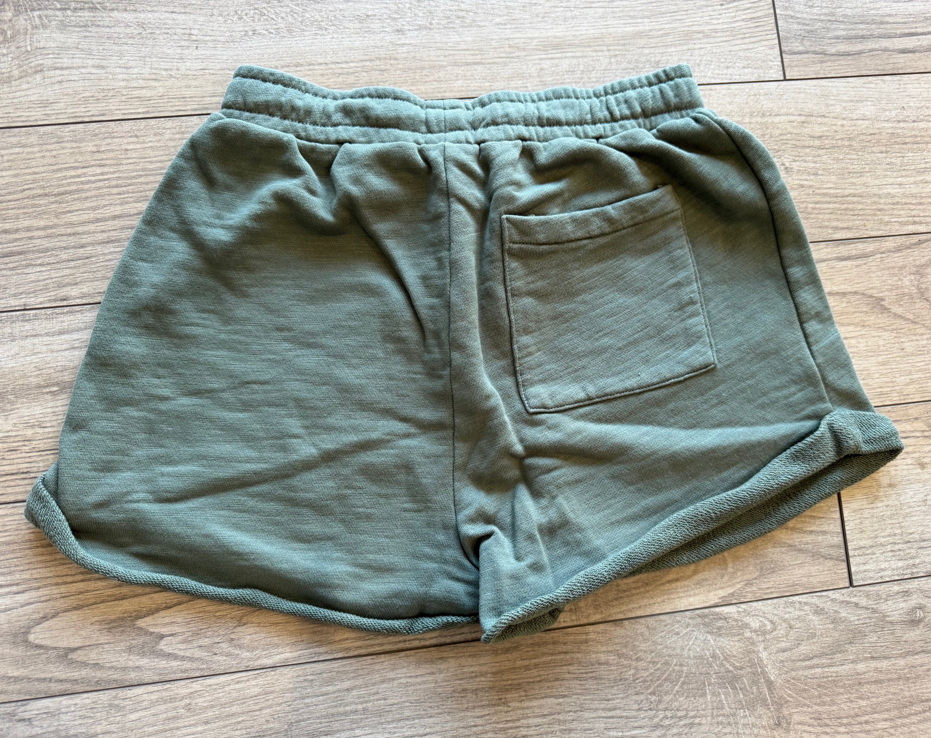 BOBI DARK SAGE ROLL CUFF SHORTS