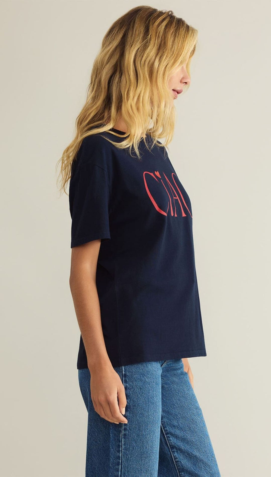 Z SUPPLY GRAPHIC CIAO BOYFRIEND TEE ECLIPSE