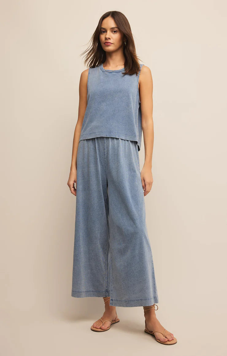 Z SUPPLY SCOUT JERSEY DENIM PANT MEDIUM INDIGO