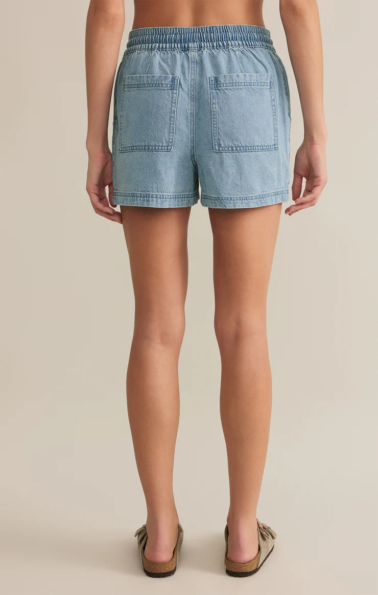 Z SUPPLY SUMMERLAND LUXE DENIM SHORT LIGHT VINTAGE INDIGO