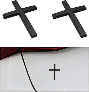 💝Buy 1 get 1 free💥✝️ Metal Jesus Christ Cross Badge Stickers