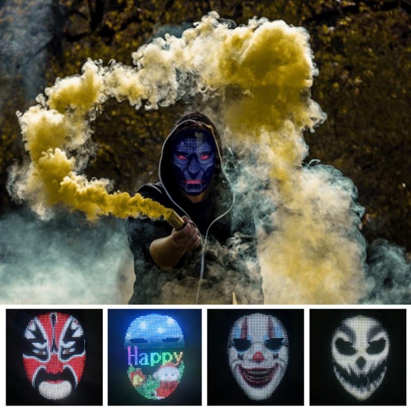 ⏰Limited Time Promotion 49% Off⚡Bluetooth App Control Smart Led Face Masks
