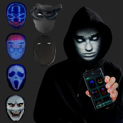 ⏰Limited Time Promotion 49% Off⚡Bluetooth App Control Smart Led Face Masks