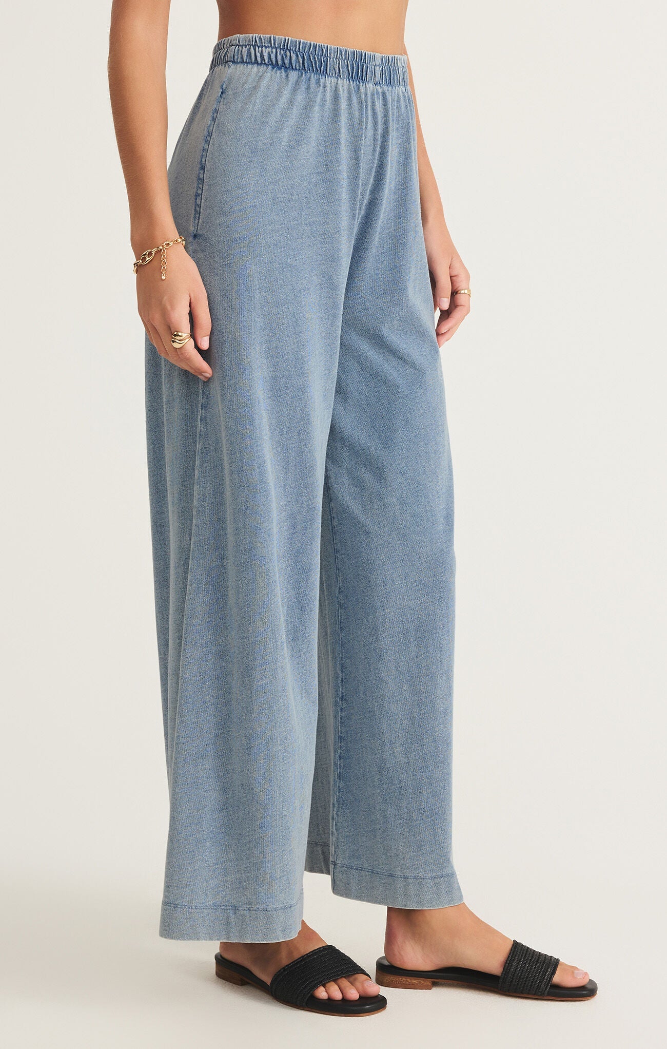Z SUPPLY SCOUT JERSEY DENIM PANT MEDIUM INDIGO